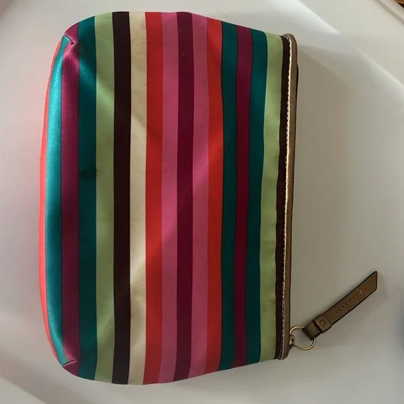 Small Coach Striped Clutch/Toiletry Bag - Picture 4 of 5